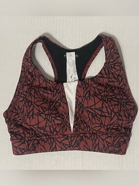 Oiselle Double Breasted Bra - Size 2 - Redwood Monarch - EUC